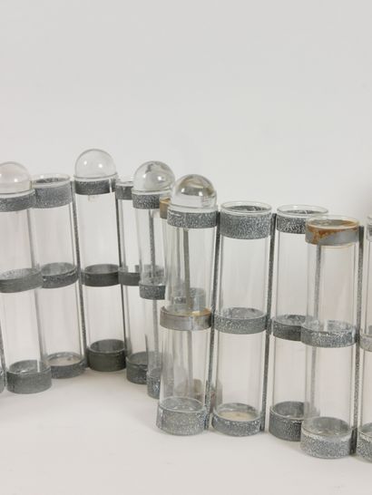 null 
TSE-TSE




April vase composed of 21 glass and steel tubes. 




Height: 15...