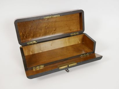 null 
Glove box made of burr thuja and rosewood veneer with inlaid decoration of...