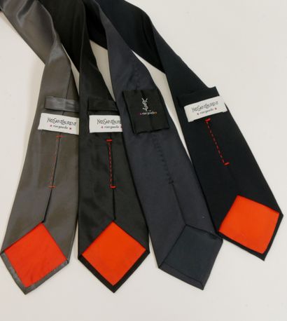 null 
YVES SAINT LAURENT Left Bank




Set of four silk ties, two black, one navy...
