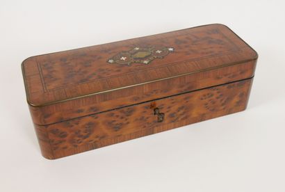 
Glove box made of burr thuja and rosewood...