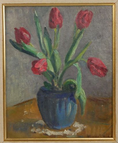 null Charles KVAPIL (1884-1957)

Vase au bouquet de tulipes rouges

Huile sur toile...
