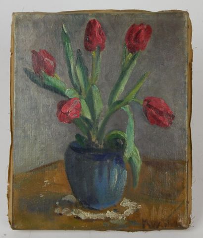 null Charles KVAPIL (1884-1957)

Vase au bouquet de tulipes rouges

Huile sur toile...