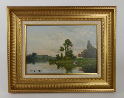 null Jacques Hervé DELPY (1877-1957)

Lavandière au bord d'un étang

Huile sur panneau,...