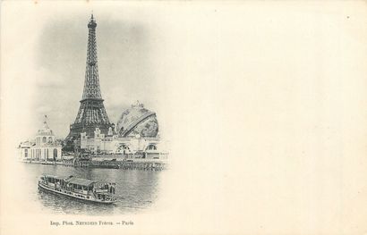 null 10 CARTES POSTALES PARIS : La Tour Eiffel. "Tour Eiffel (B.F, dos simple, ni...