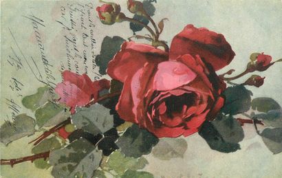 null 15 CARTES POSTALES ILLUSTRATEUR : Klein - Les Fleurs. "8cp-Les Roses, 3cp-Les...