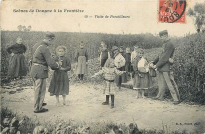 null 13 BORDER POST CARDS: Small Selection. "Bussang-A la Frontière-Col d'Oderen,...
