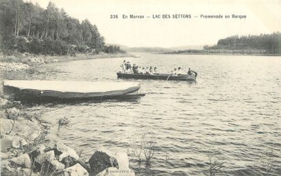 null 35 BURGUNDY POST CARDS: Depots 58-12cp & 71-23cp. Including" Lac des Settons...