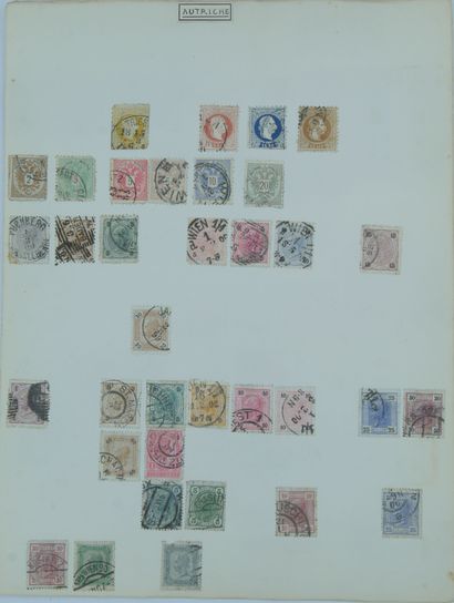 null Stamps on album pages. Europe + Eastern Europe, Overseas. Mint and Used. All...