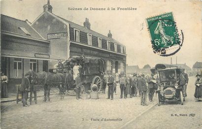 null 13 BORDER POST CARDS: Small Selection. "Bussang-A la Frontière-Col d'Oderen,...