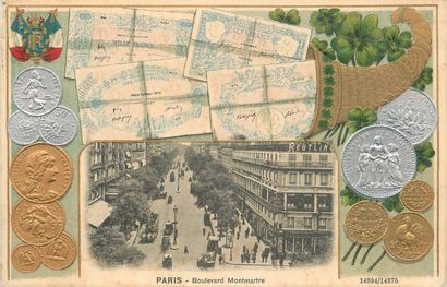 null 12 CARTES POSTALES PARIS : Cartes illustrées couleurs, Artist Atelier H.Guggenheim...