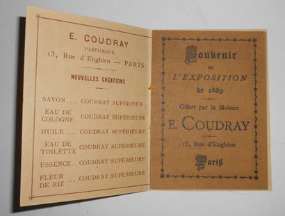 null PARIS-PUBLICITE : Document. Petit dépliant publicitaire - Parfumerie E.Coudray...