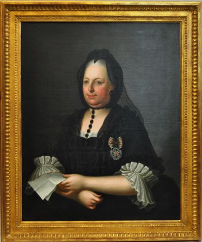  Attribué à Anton Von MARON (Vienne 1733 - Rome 1808) 
Portrait de l'impératrice...