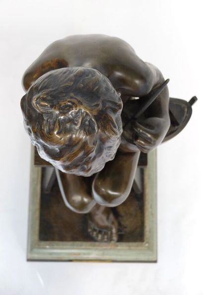 null Emmanuel VILLANIS (1858-1914) 

Enfant du pêcheur 

Sculpture en bronze à patine...