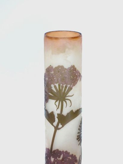 null Etablissements GALLE

Très grand vase oignon en verre multicouche à décor dégagé...