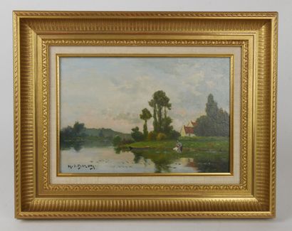 null Jacques Hervé DELPY (1877-1957)

Lavandière au bord d'un étang

Huile sur panneau,...
