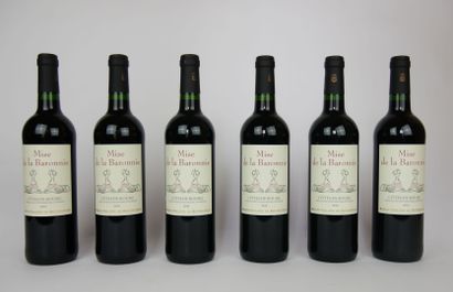 null 
6 bouteilles MISE DE LA BARONNIE - BARON PHILIPPE DE ROTHSCHILD, Cotes-de-Bourg,...