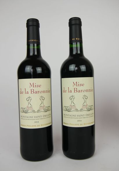 null 
Lot de 5 bouteilles de vins comprenant : 




1 bouteille MISE DE LA BARONNIE...