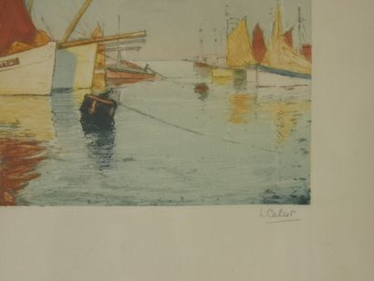 null Henri CALLOT (1875-1956)

Boats at the Ile de Ré

Engraving on paper signed...