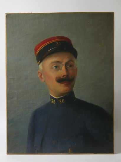 null Ecole française de la fin du XIXème siècle 

Portrait d'homme en uniforme, du...