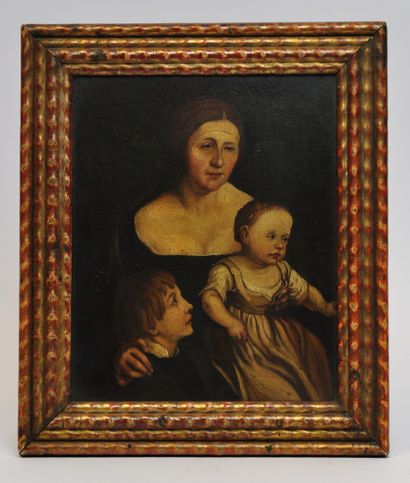  Ecole SUISSE du XIXème siècle d'après Hans Holbein le jeune 
Portrait de la femme...