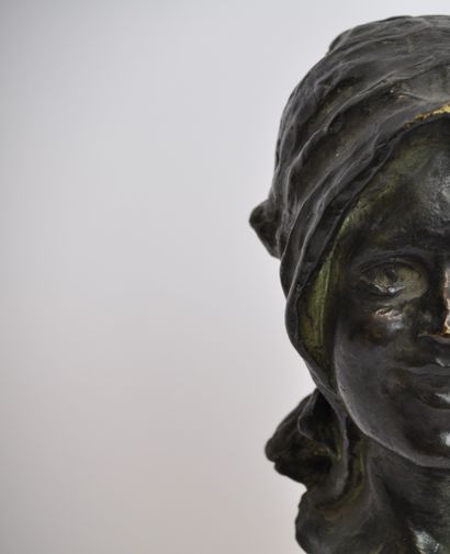 null Constantin MEUNIER (1831-1905) Dans le goût de,

Jeune femme portant un foulard

Sculpture...