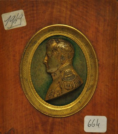 null French school of the end of the XIXth century 

Bonaparte seen in profile

Low...