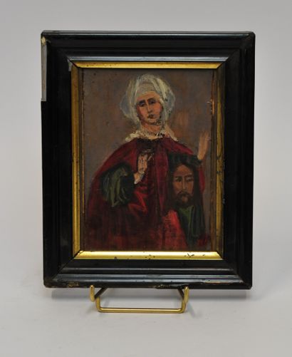 null French school of the 20th century

The Veil of Saint Veronica

Oil on panel...