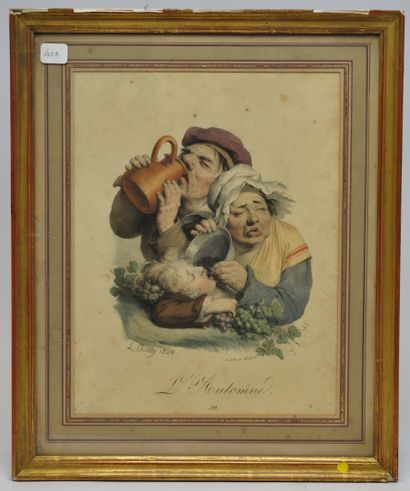  Louis-Léopold BOILLY (1761-1845) After. 
The four seasons. Series of four lithographs...
