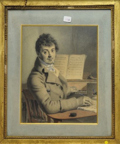 null French school of the early 19th century

Portrait of a composer 

Graphite and...