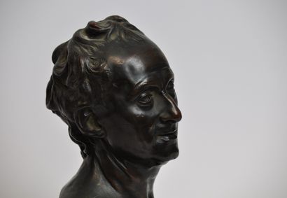 null Jean-Antoine HOUDON (1713-1784) D'après

Buste en bronze à patine médaille représentant...