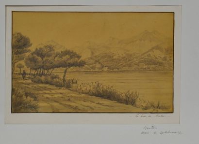 null French school of the beginning of the XXth century 

The Bay of Menton

Graphite...