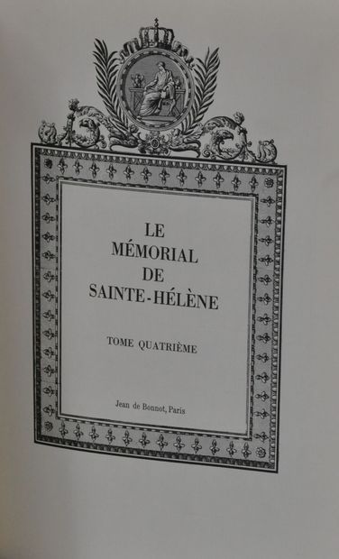 null Las Case, Le Mémorial de Sainte-Hélène Jean de Bonnot 1969, 4 volumes in-4 reliures...