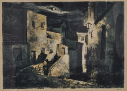 null School of the XXth century

Alley in the moonlight 

Black and white engraving...