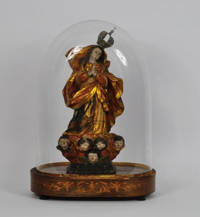 Vierge de l'Assomption en bois sculpté en...
