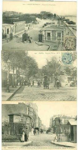 null 19 CARTES POSTALES PARIS: Les Portes et Octrois. Dont" Porte de Vincennes, Porte...