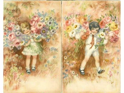 null 54 CARTES POSTALES ILLUSTRATEURS: Enfants. "5cp-Mabel Lucie Attwell, 4cp-Tempest,...