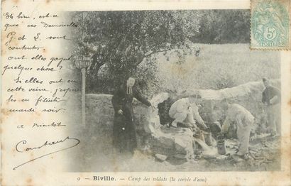 null 8 CARTES POSTALES MILITARIA : Petite Sélection Manche. "Biville-Camp des soldats...