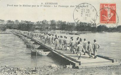 null 22 CARTES POSTALES MILITARIA : Diverses Epoques. Dont" Avignon-Pont sur le Rhône...