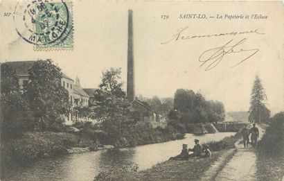 null 10 CARTES POSTALES INDUSTRIE PAPETIERE : Saint Lô - Vue générale. "3cp : L'Usine...