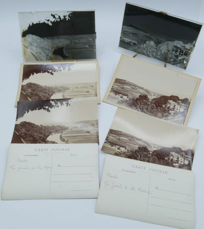 null 16 PHOTOGRAPHIES : 4 plaques de Verre et 12 tirages photos sur papier cartonné...