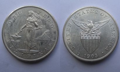 null 3 Monnaies Etats-Unis & Philippines. Argent.

Half Dollar Barber O 1908. Poids...