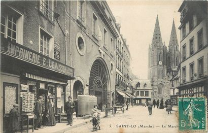 null 13 CARTES POSTALES LES MARCHES : Saint Lô. "3cp-Le Marché de la Places des Alluvions...