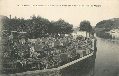 null 15 CARTES POSTALES LES MARCHES : Saint Lô. "4cp-Le Marché-Place des Alluvions...