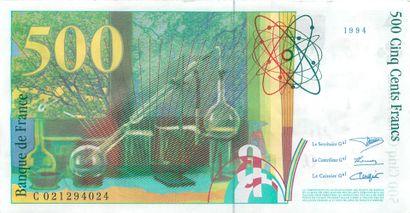 null 60 Billets de 500 Francs, Pierre et Marie Curie, 1994-35, 1995-9, 1998-4 et...