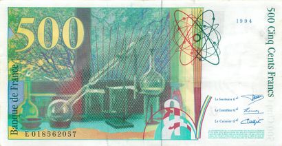 null 60 Billets de 500 Francs, Pierre et Marie Curie, 1994-35, 1995-9, 1998-4 et...