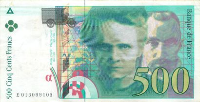 null 60 Billets de 500 Francs, Pierre et Marie Curie, 1994-35, 1995-9, 1998-4 et...