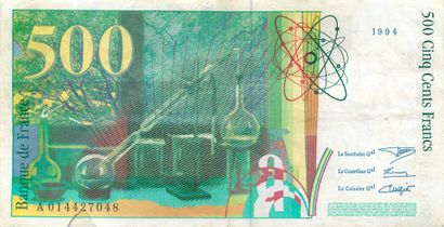 null 60 Billets de 500 Francs, Pierre et Marie Curie, 1994-35, 1995-9, 1998-4 et...