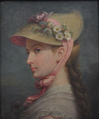 null Jean-Baptiste-François ARNAUD-DURBEC (1827-1910)

Jeune femme au chapeau fleuri...
