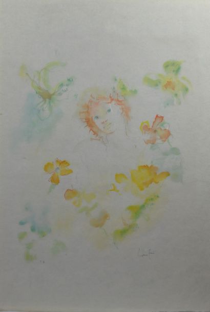 null Léonore FINI (1907-1996)

Jeune femme évoluant dans des fleurs 

Epreuve d'artiste...