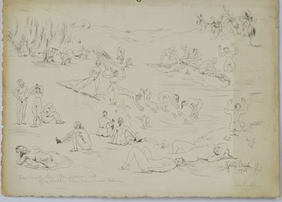null George BIDDLE (1885-1973)

Croquis de 23 femmes 

Gravure au burin sur papier,...